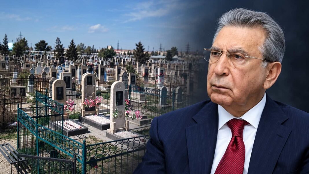 קולאז׳ להמחשה: דיוקנו של רמיז מהדייב לצד בית עלמין; אין זה תיעוד של ביקור או מקום קבורה שנבחר